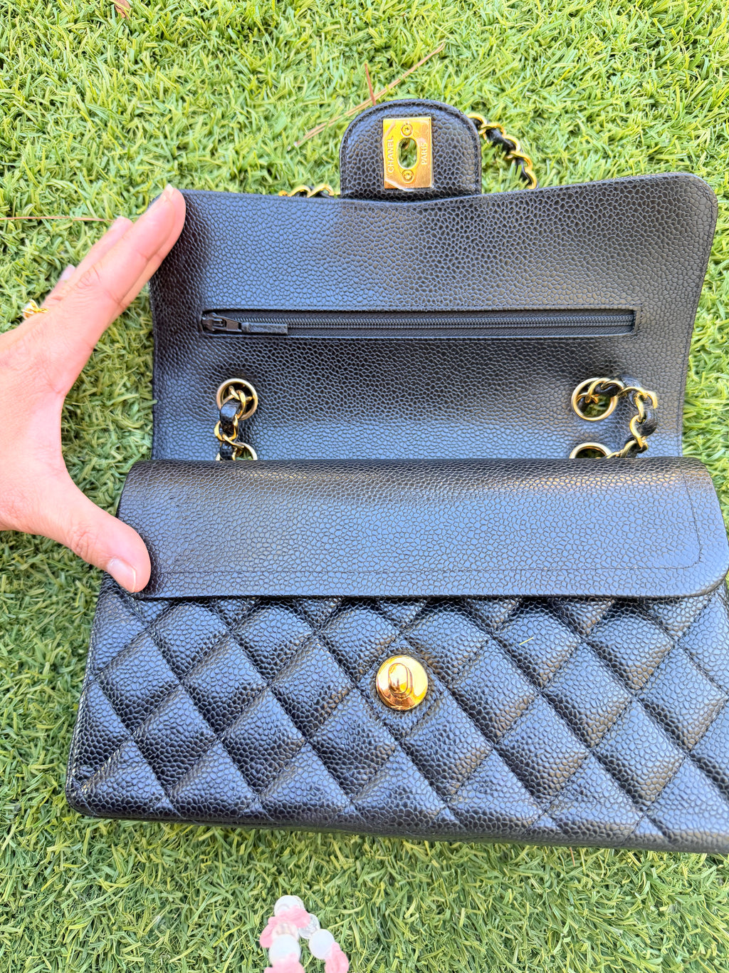 Chanel double flap caviar SMALL