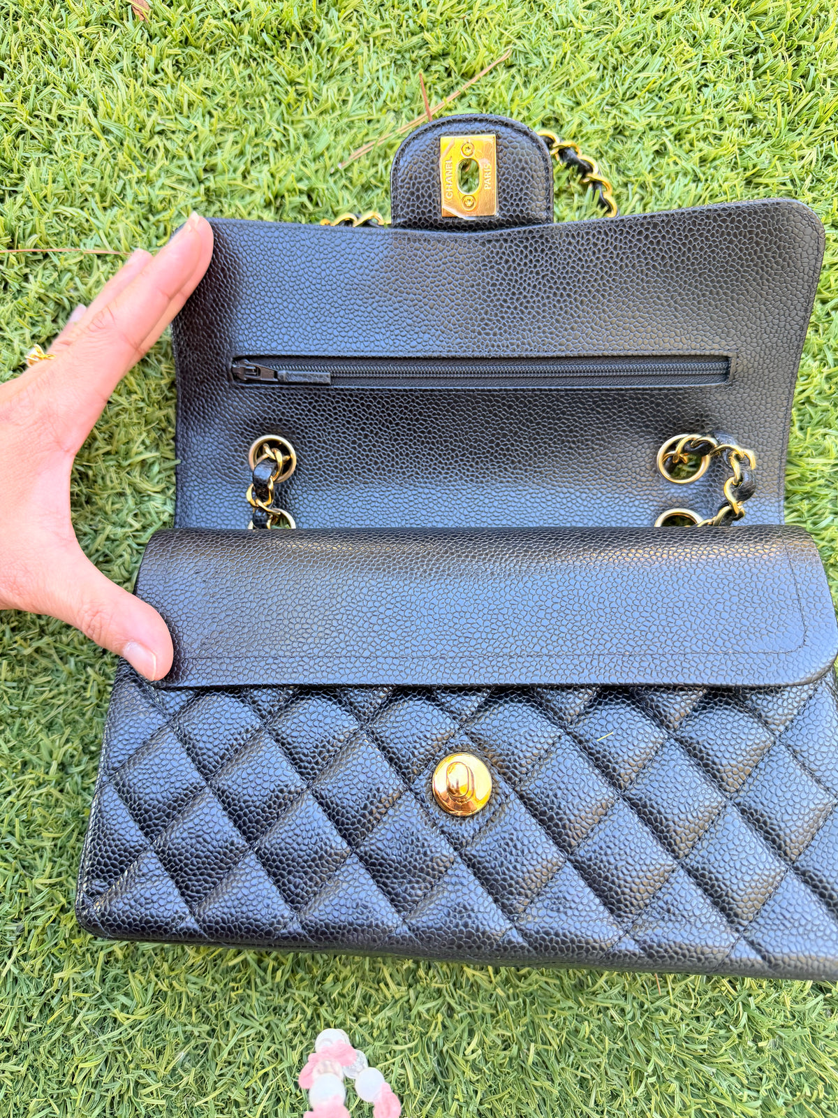 Chanel double flap caviar SMALL
