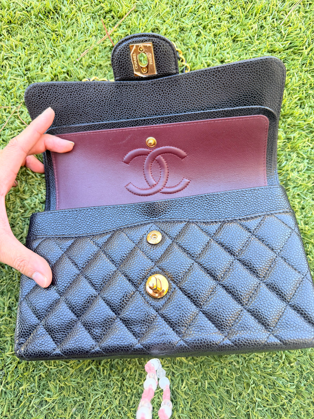 Chanel double flap caviar SMALL