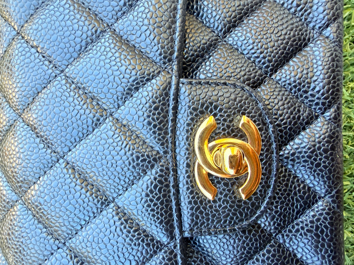 Chanel double flap caviar SMALL