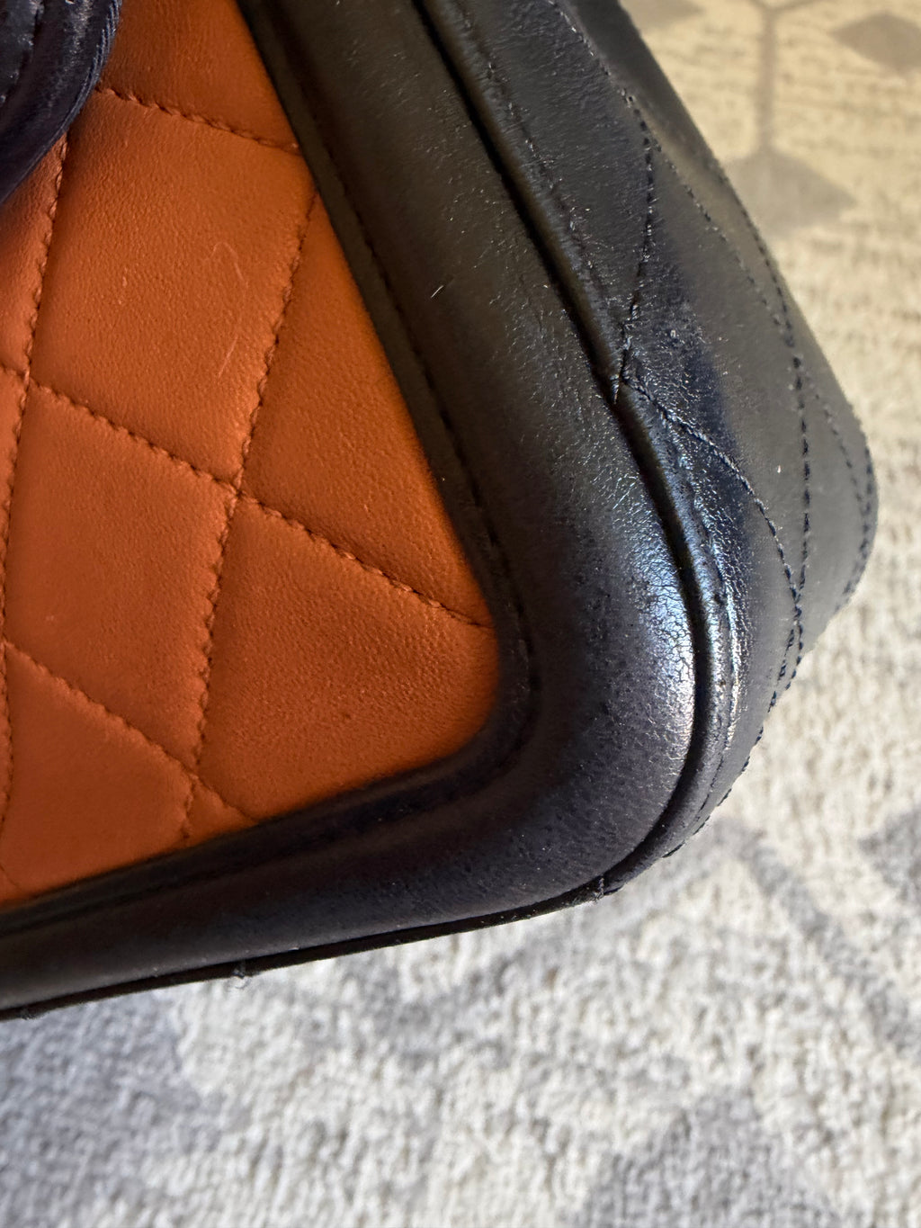 CHANEL Elegant CC Medium Flap Bag in Caramel Black Lambskin